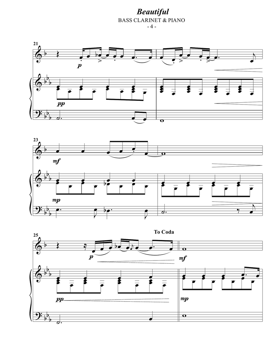 Beautiful Bass Clarinet scores gallery preview page 4
