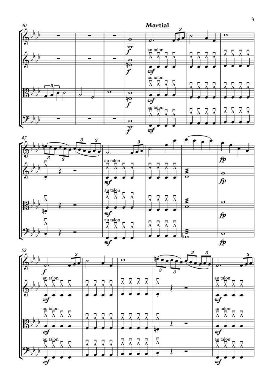 Moon City for string quartet String Quartet scores gallery preview page 4