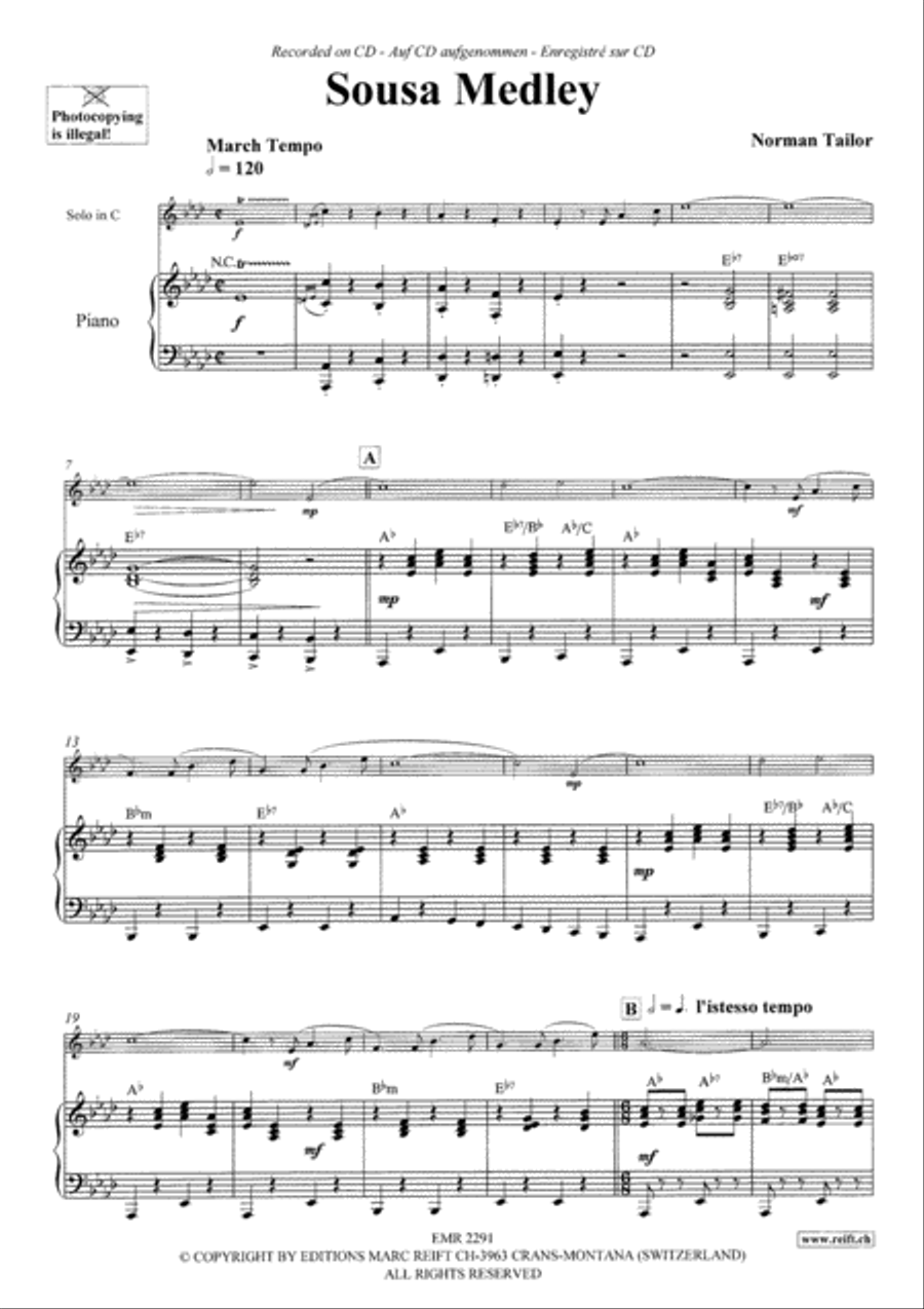 Sousa Medley Voice Solo scores gallery preview page 4