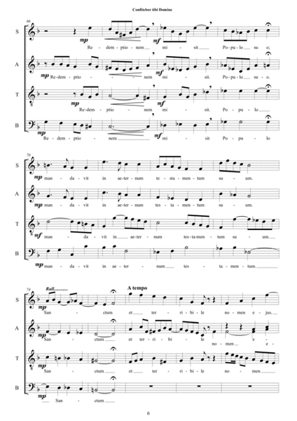 Confitebor tibi Domine - Motet for Choir SATB a cappella image number null