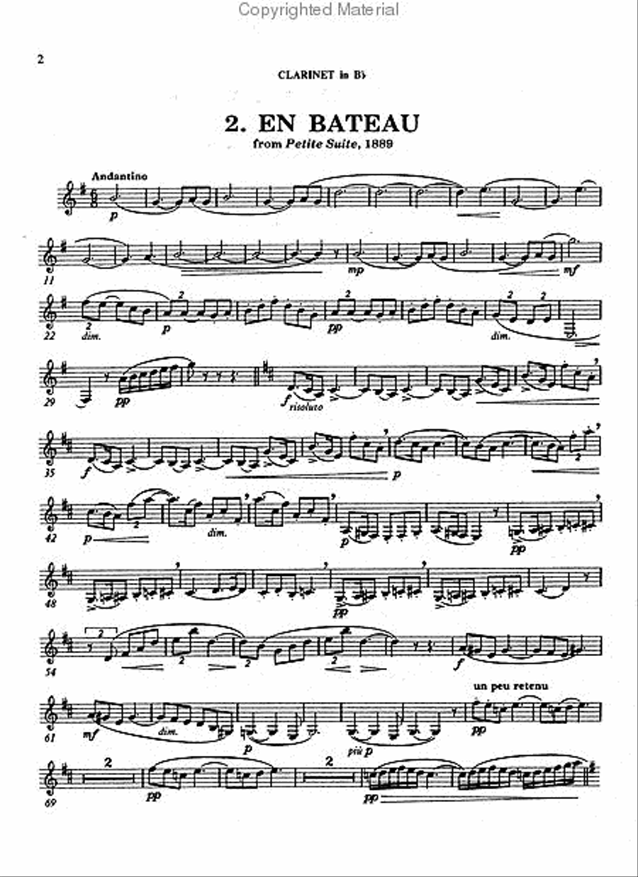A Debussy Clarinet Album A Debussy Clarinet Album Clarinet Solo scores gallery preview page 4