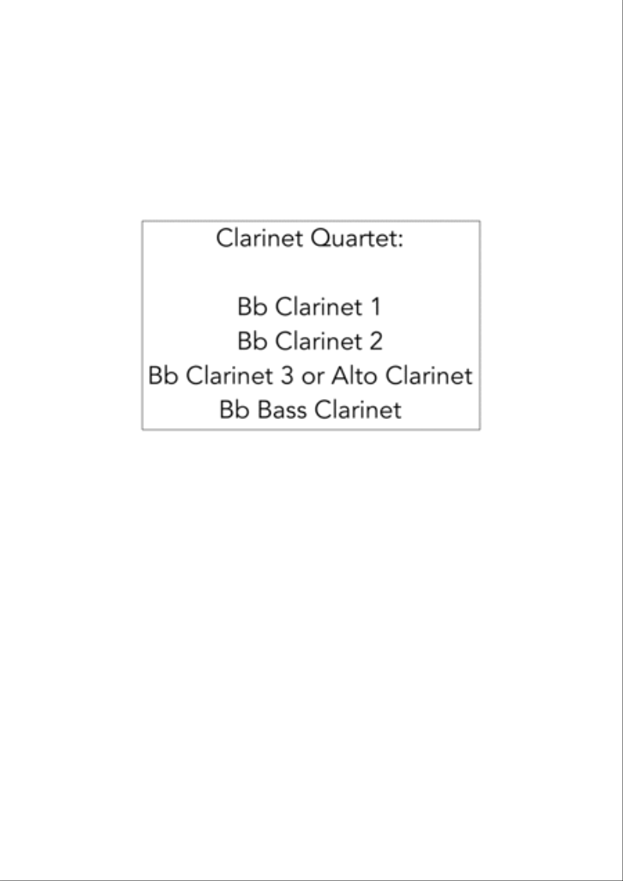 Country Garden - Jazz Arrangement - For Clarinet Quartet image number null