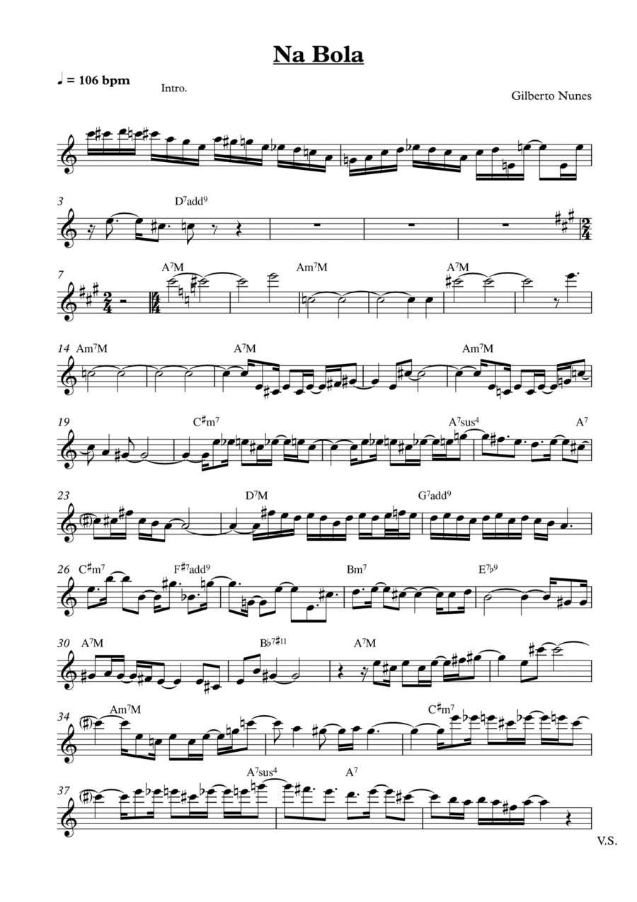 Na Bola Piano scores gallery preview page 1
