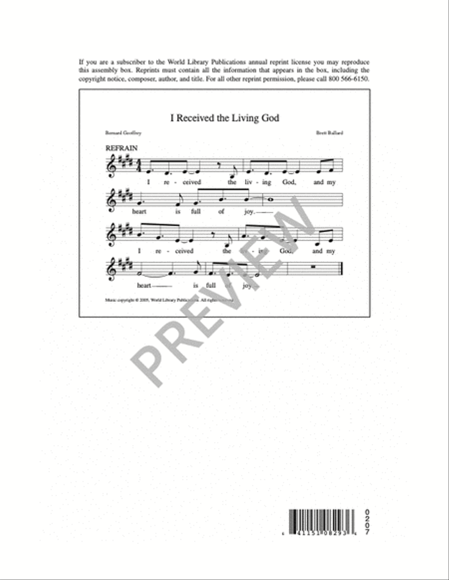 I Received the Living God 3-Part scores gallery preview page 2