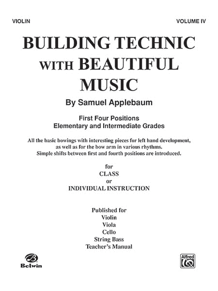 Building Technic with Beautiful Music - Volume IV (Violin)