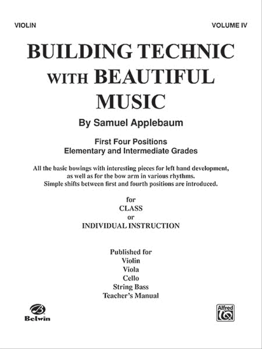 Building Technic With Beautiful Music, Book 4 Chamber Orchestra scores gallery preview page 1