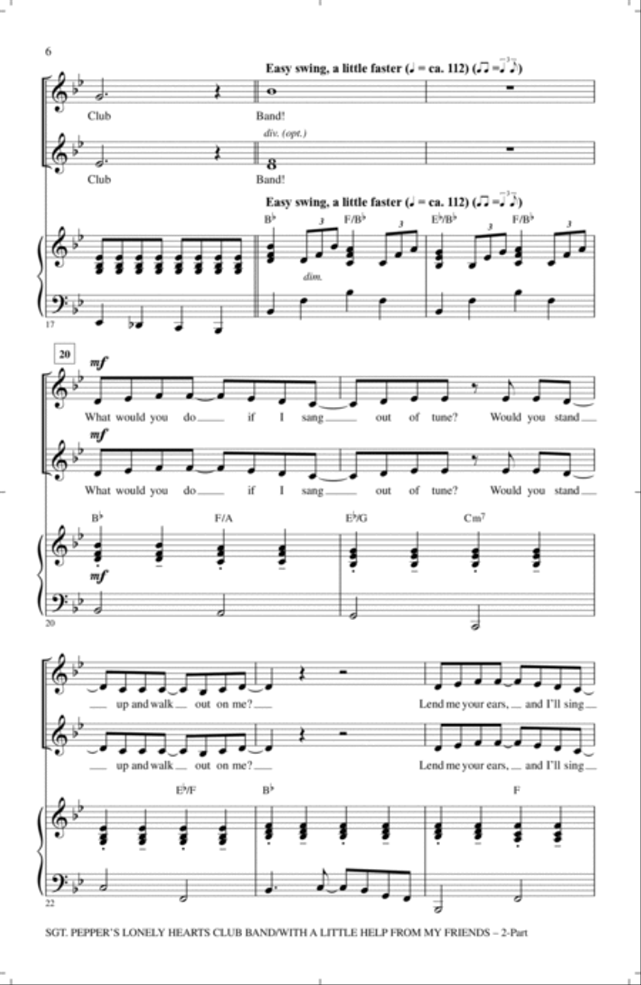 Sgt. Pepper's Lonely Hearts Club Band 2-Part scores gallery preview page 4