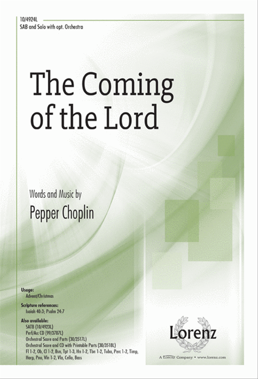 The Coming of the Lord 3-Part scores gallery preview page 1
