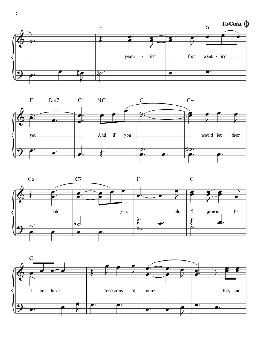 These Arms Of Mine These Arms Of Mine Easy Piano scores gallery preview page 2