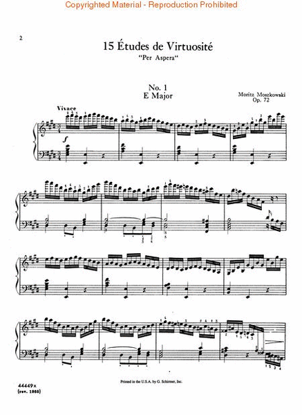 15 Etudes De Virtuosité, Op. 72