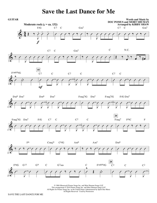 Save the Last Dance for Me (arr. Kirby Shaw) - Guitar