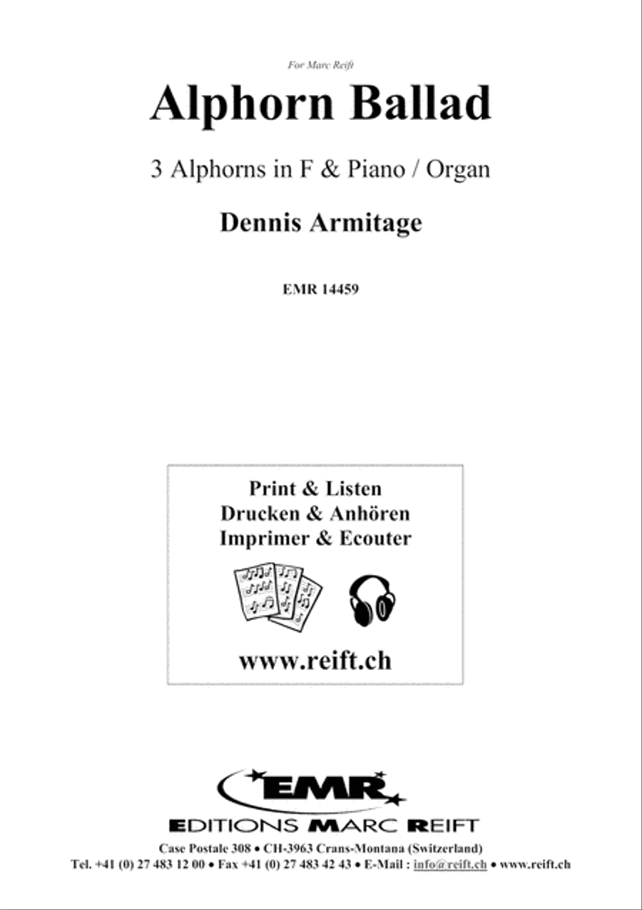 Alphorn Ballad Organ scores gallery preview page 2