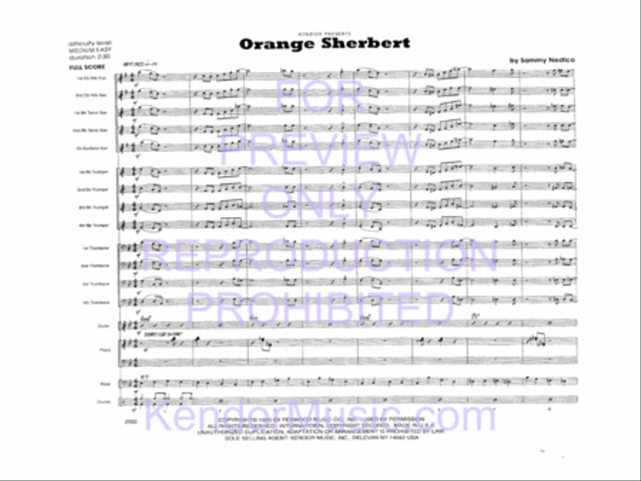 Orange Sherbert Orange Sherbert Jazz Ensemble scores gallery preview page 3