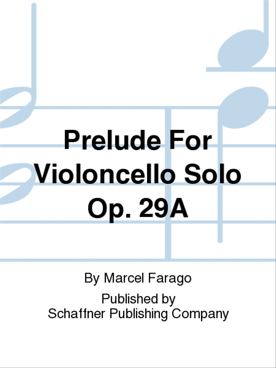 Prelude For Violoncello Solo Op. 29A Cello Solo scores gallery preview page 1