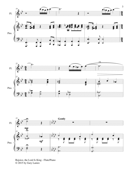REJOICE, THE LORD IS KING (Duet – Flute and Piano/Score and Parts) image number null