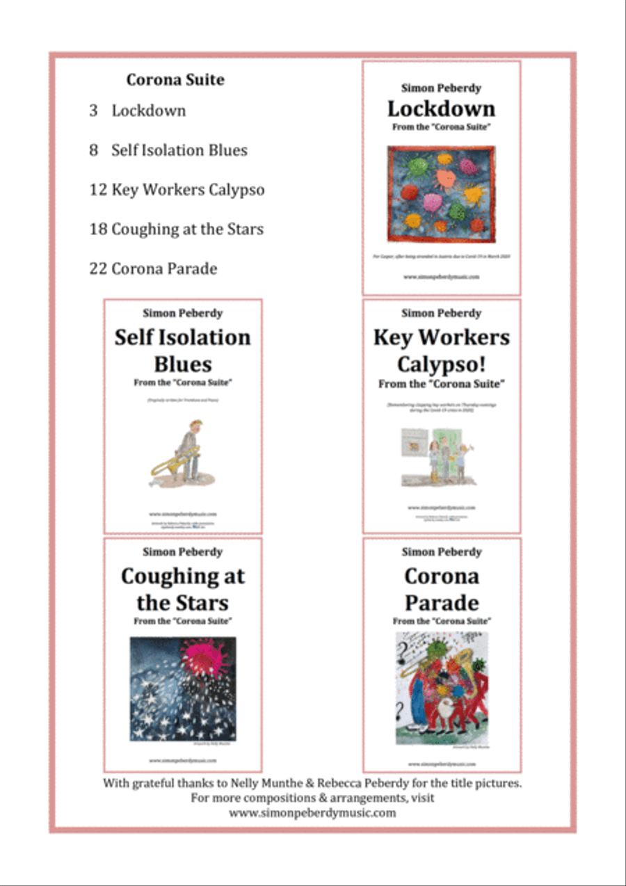 The Corona Suite for Flute and Piano by Simon Peberdy Flute Solo scores gallery preview page 2