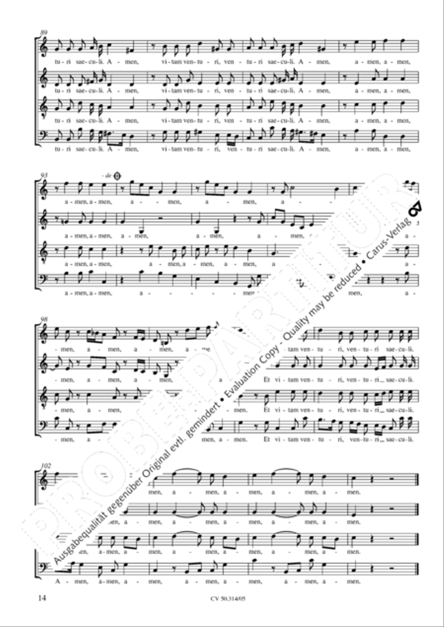 Missa Sancti Joannis Nepomuceni 4-Part scores gallery preview page 15