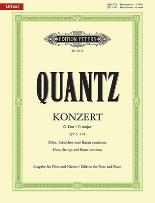 Book cover for Flute Concerto in G QV 5:174 (Edition for Flute and Piano)