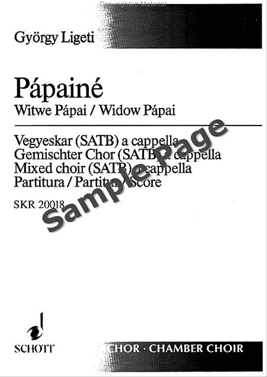 Widow Papai 4-Part scores gallery preview page 2