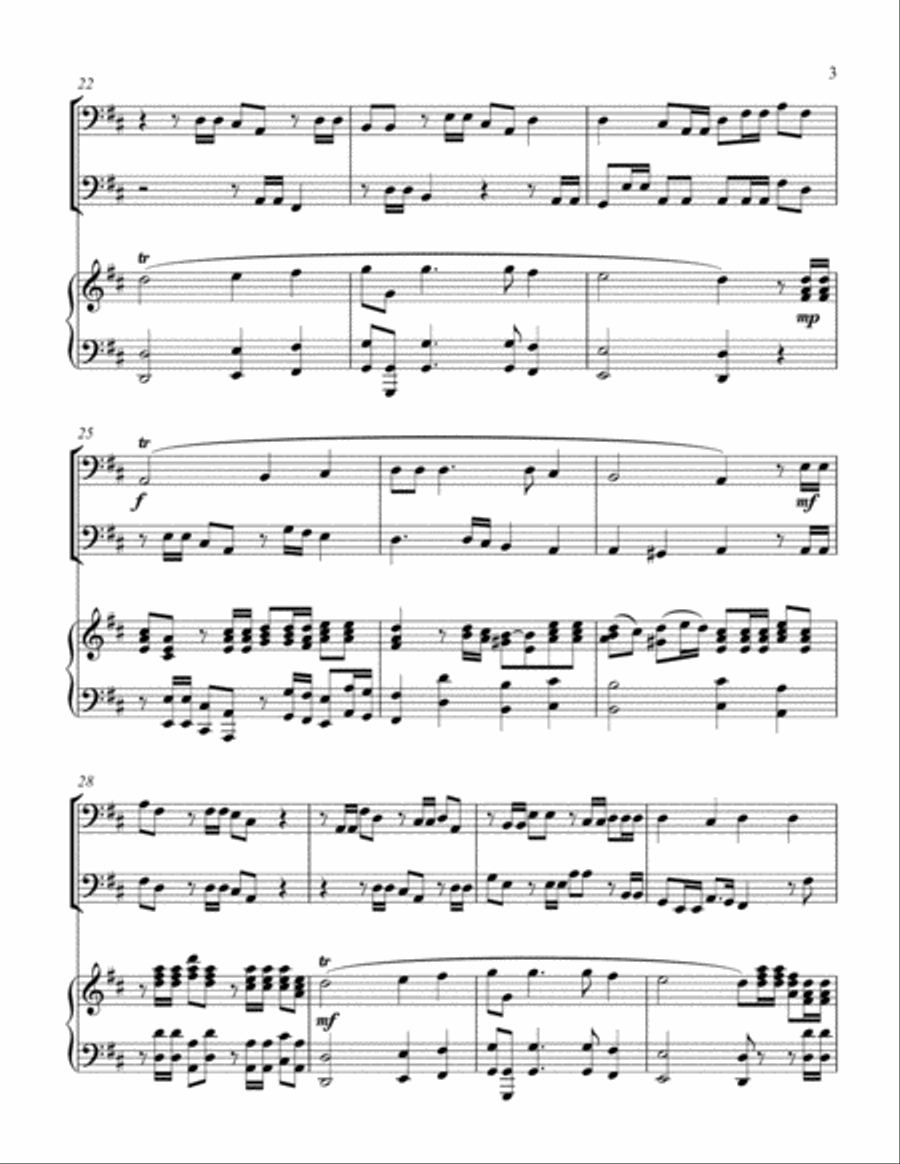 Hallelujah Chorus (bass C instrument duet) Choir scores gallery preview page 4