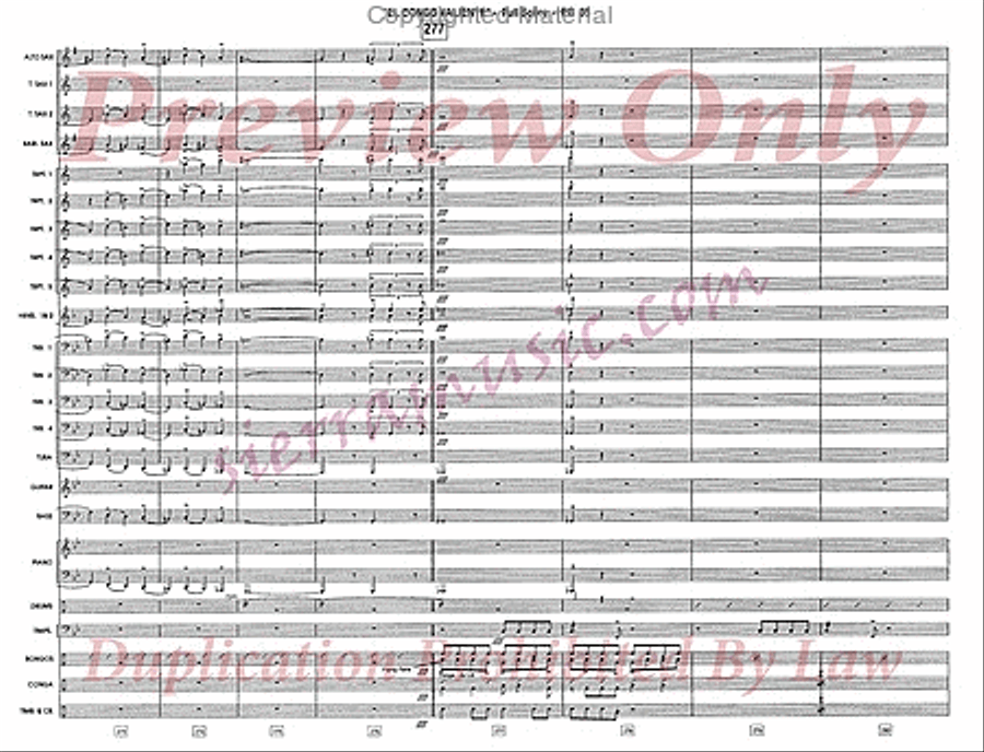 El Congo Valiente Jazz Ensemble scores gallery preview page 36