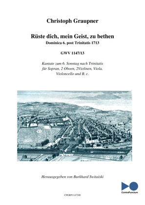 Book cover for Graupner Christoph Cantata Rüste dich mein Geist zu bethen GWV 1147/13