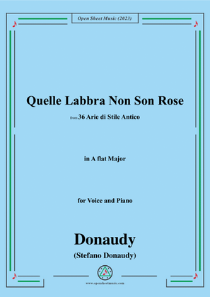 Donaudy-Quelle Labbra Non Son Rose,in A flat Major