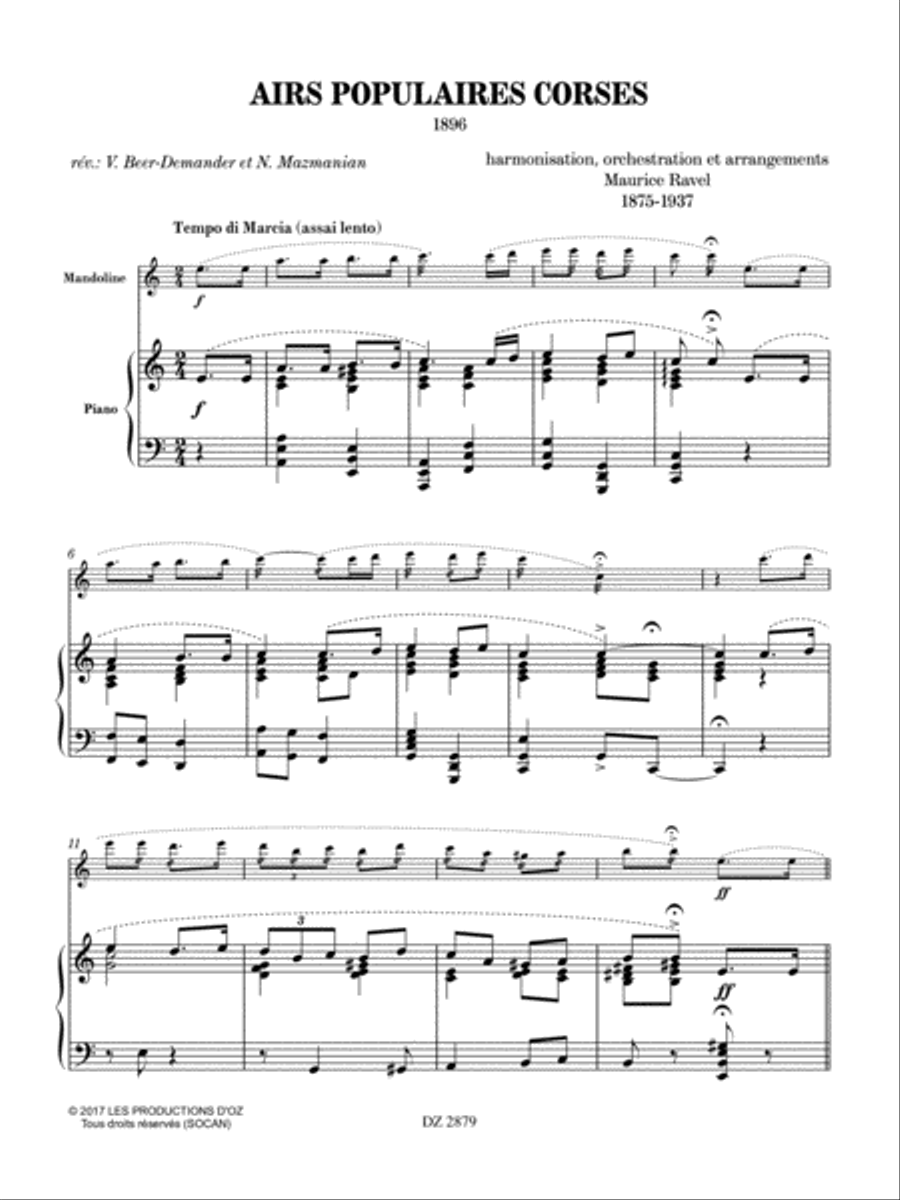 Airs populaires corses Piano Accompaniment scores gallery preview page 3