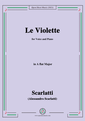 Scarlatti-Le Violette in A flat Major,from Pirro e Demetrio,for Voice&Piano