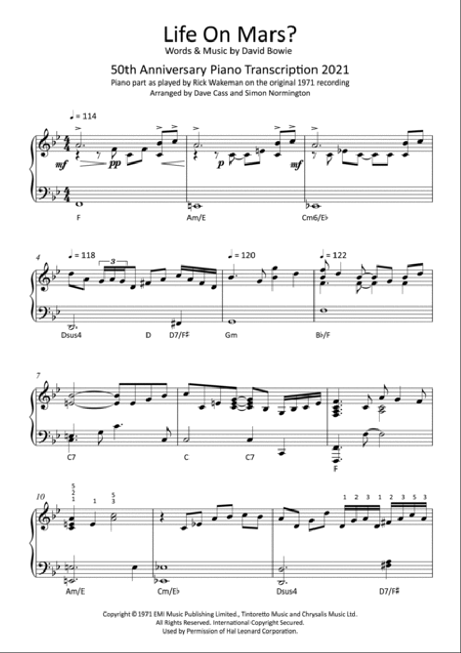 Life On Mars Voice scores gallery preview page 2