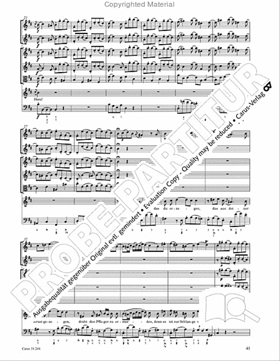 St. Matthew Passion (Matthaus-Passion) 4-Part scores gallery preview page 43