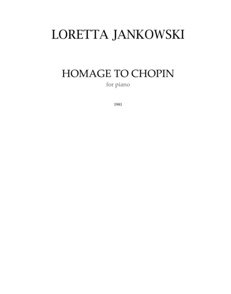 [Jankowski] Homage to Chopin