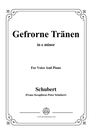 Book cover for Schubert-Gefrorne Tränen,from 'Winterreise',Op.89(D.911) No.3,in e minor,for Voice&Piano