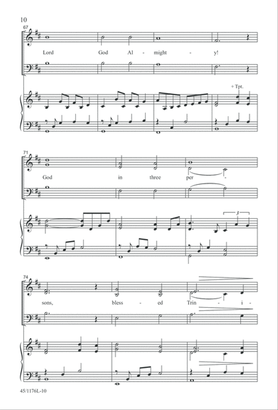 10 More Anthems for about 10 Singers 3-Part scores gallery preview page 10