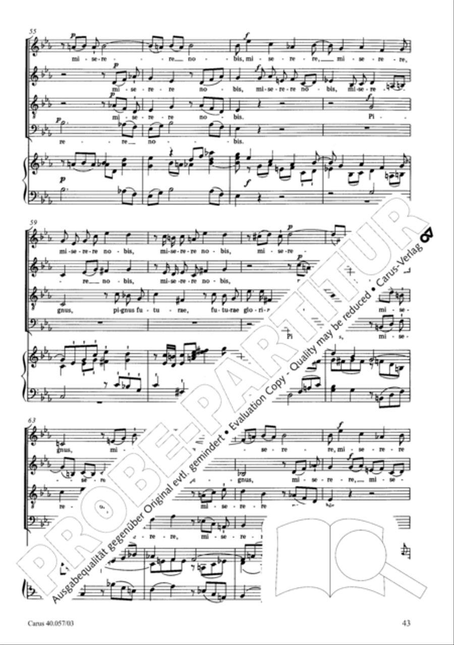 Litaniae de venerabili altaris Sacramento in Es 4-Part scores gallery preview page 44