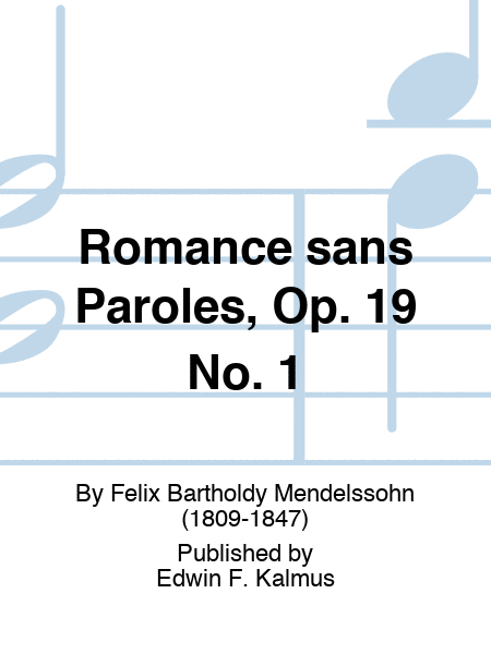 Romance sans Paroles, Op. 19 No. 1