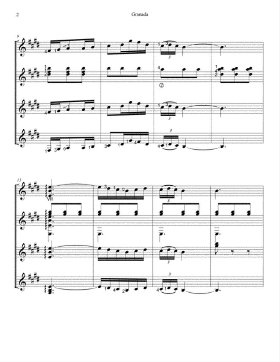 Granada Granada Guitar Ensemble scores gallery preview page 3