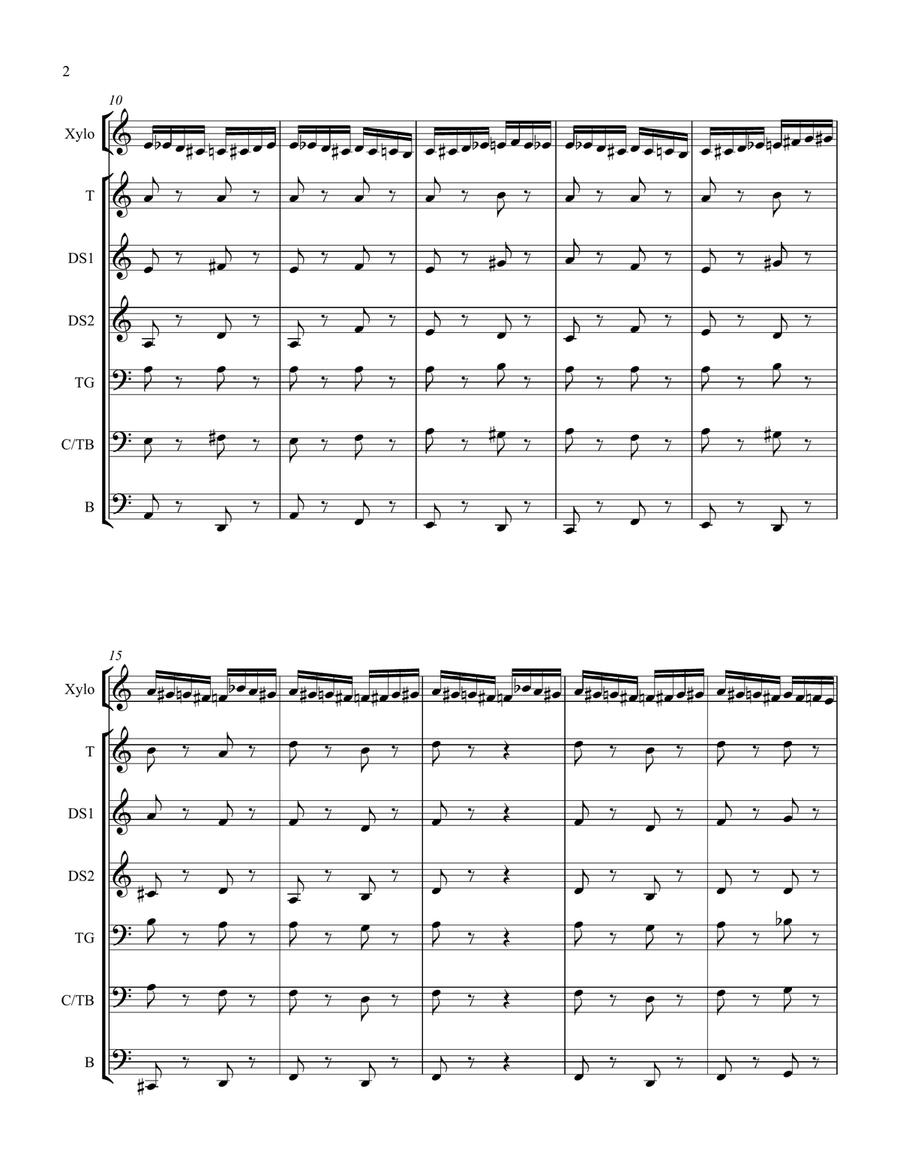 Flight of the Bumblebee for Xylophone and Steel Band Steel Drum Band scores gallery preview page 2