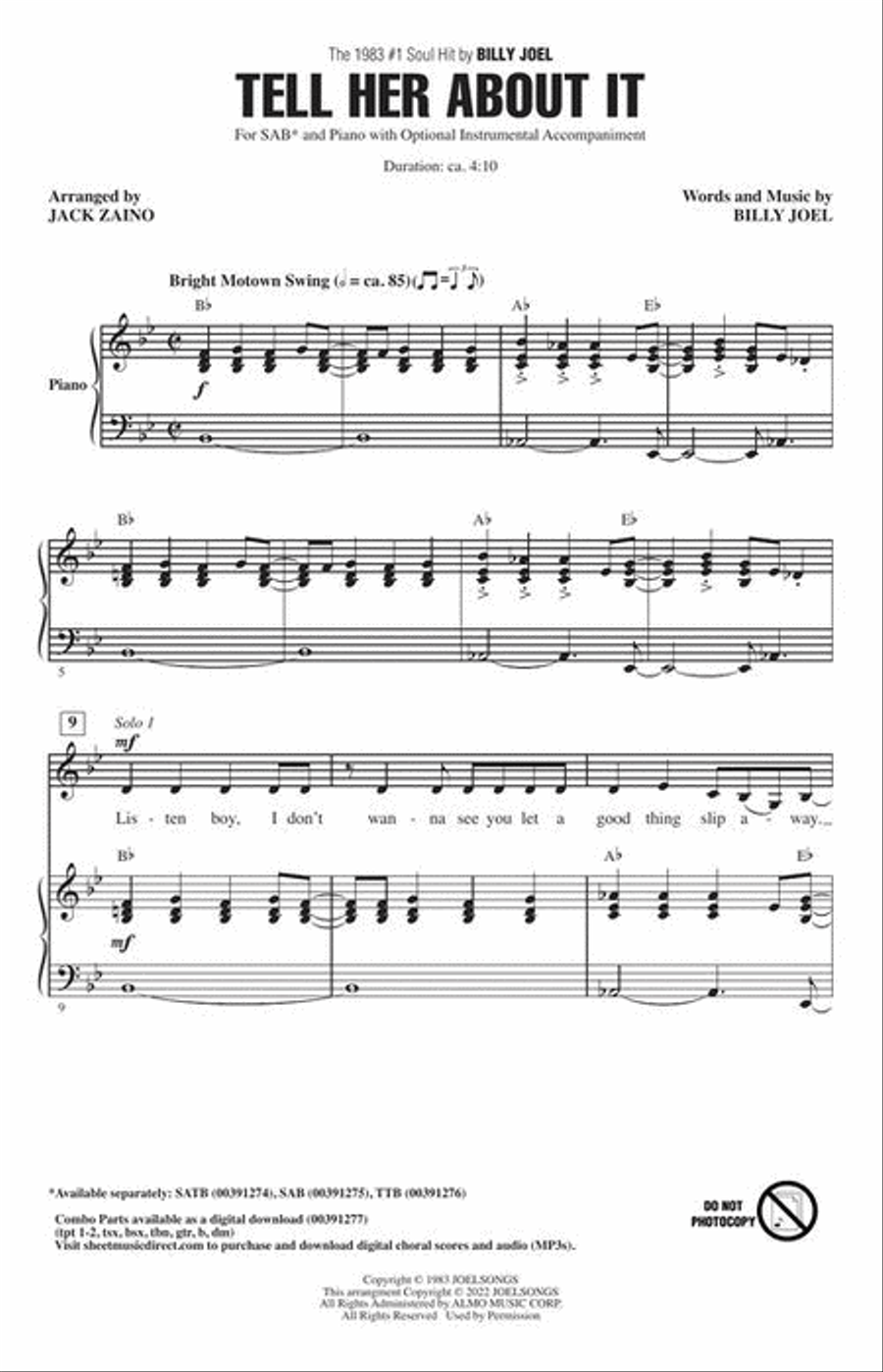 Tell Her About It Tell Her About It 3-Part scores gallery preview page 4