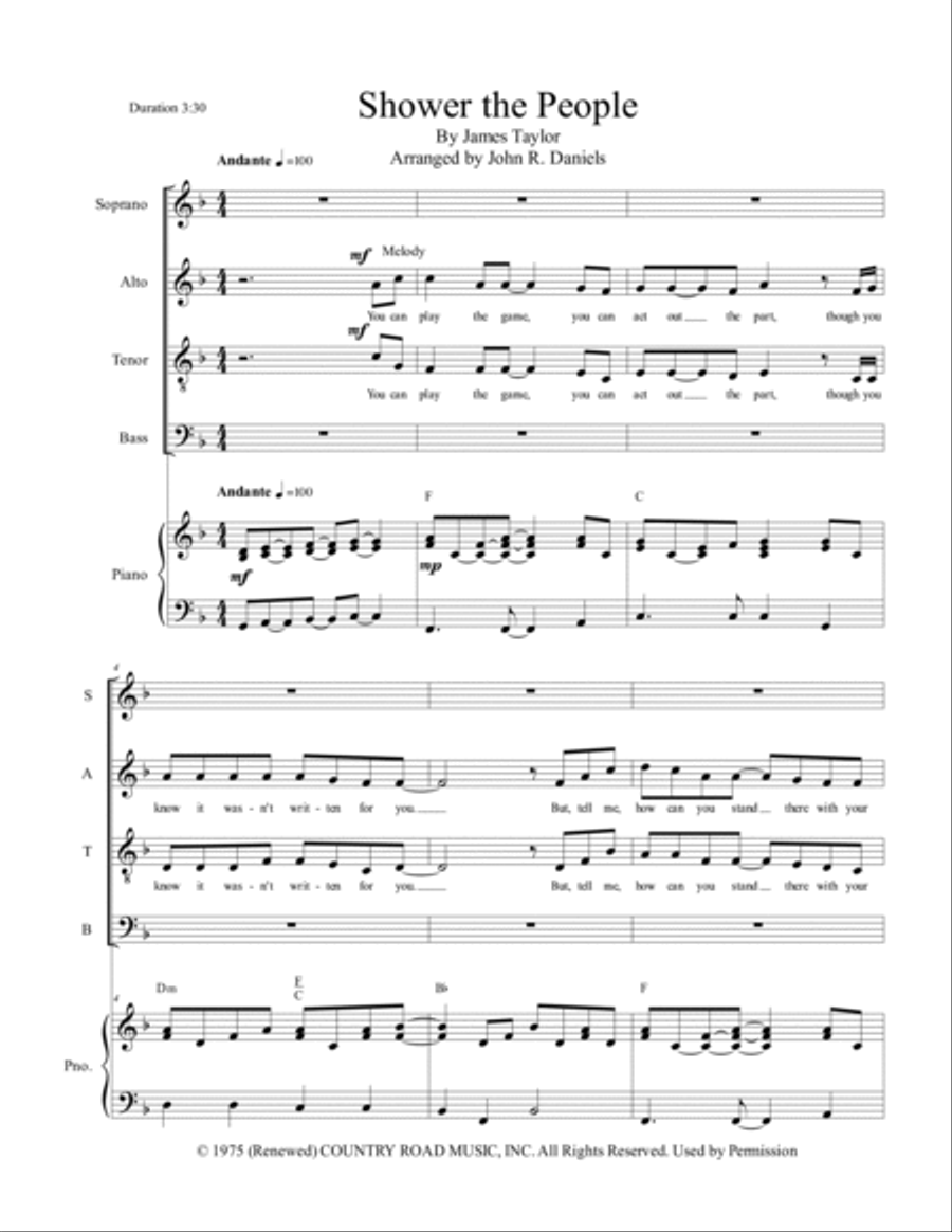 Shower The People 4-Part scores gallery preview page 3