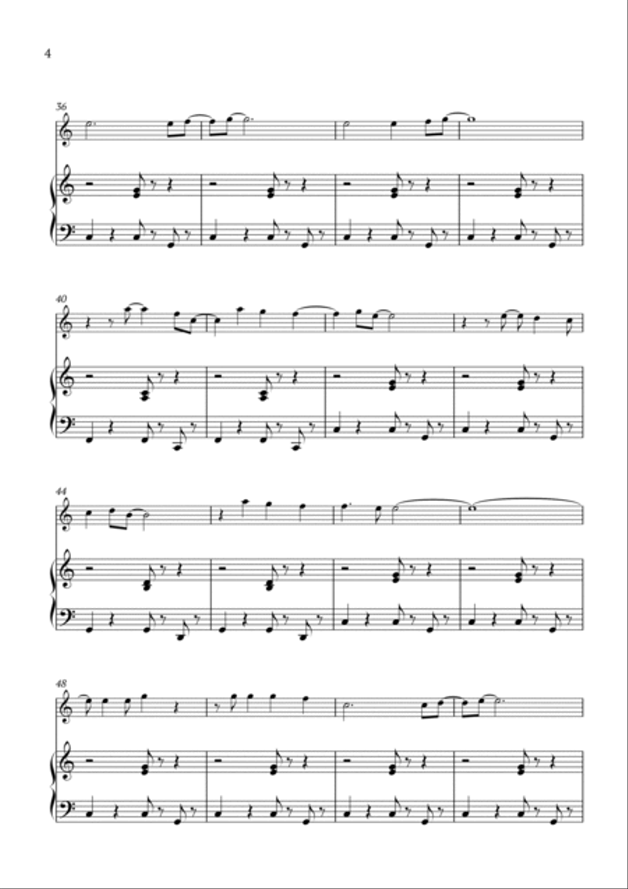 Kiss The Girl Violin Solo scores gallery preview page 4