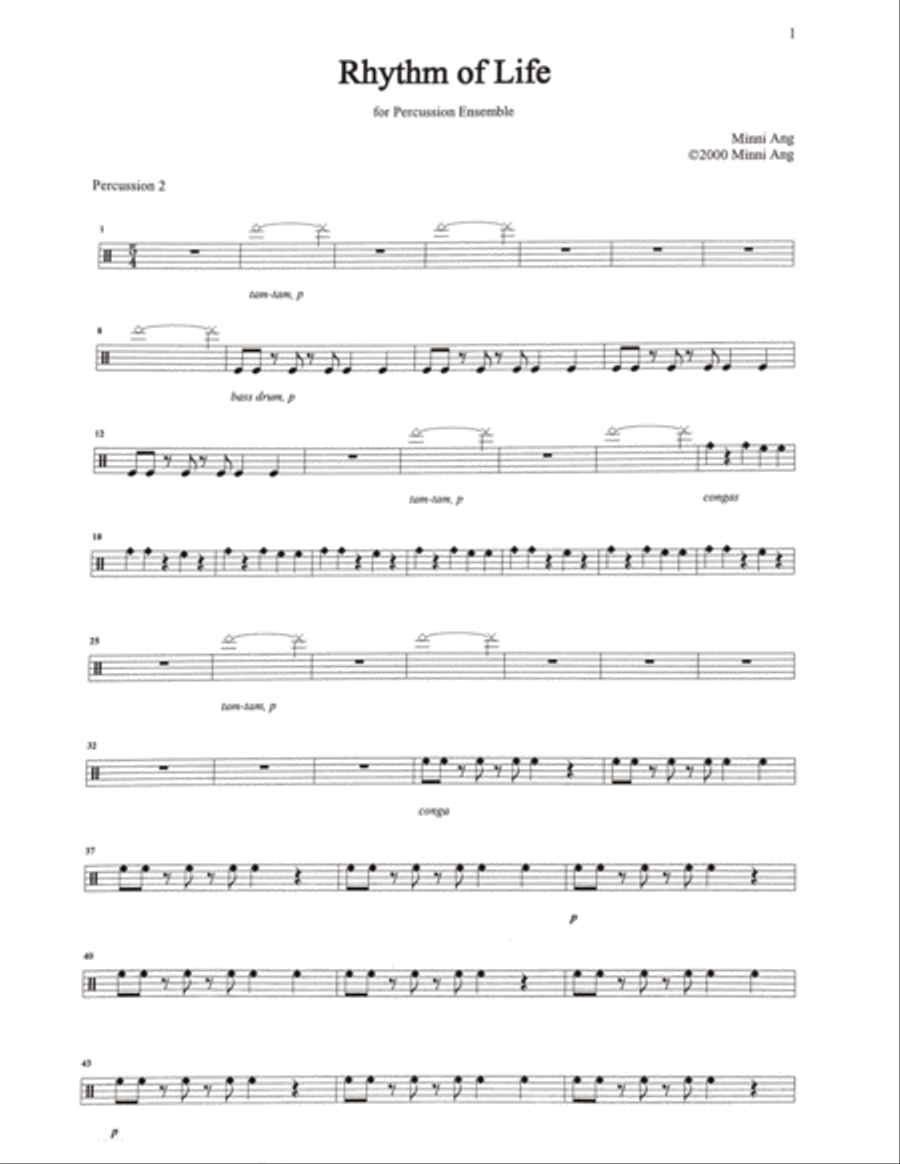 Rhythm Of Life Percussion Ensemble scores gallery preview page 6