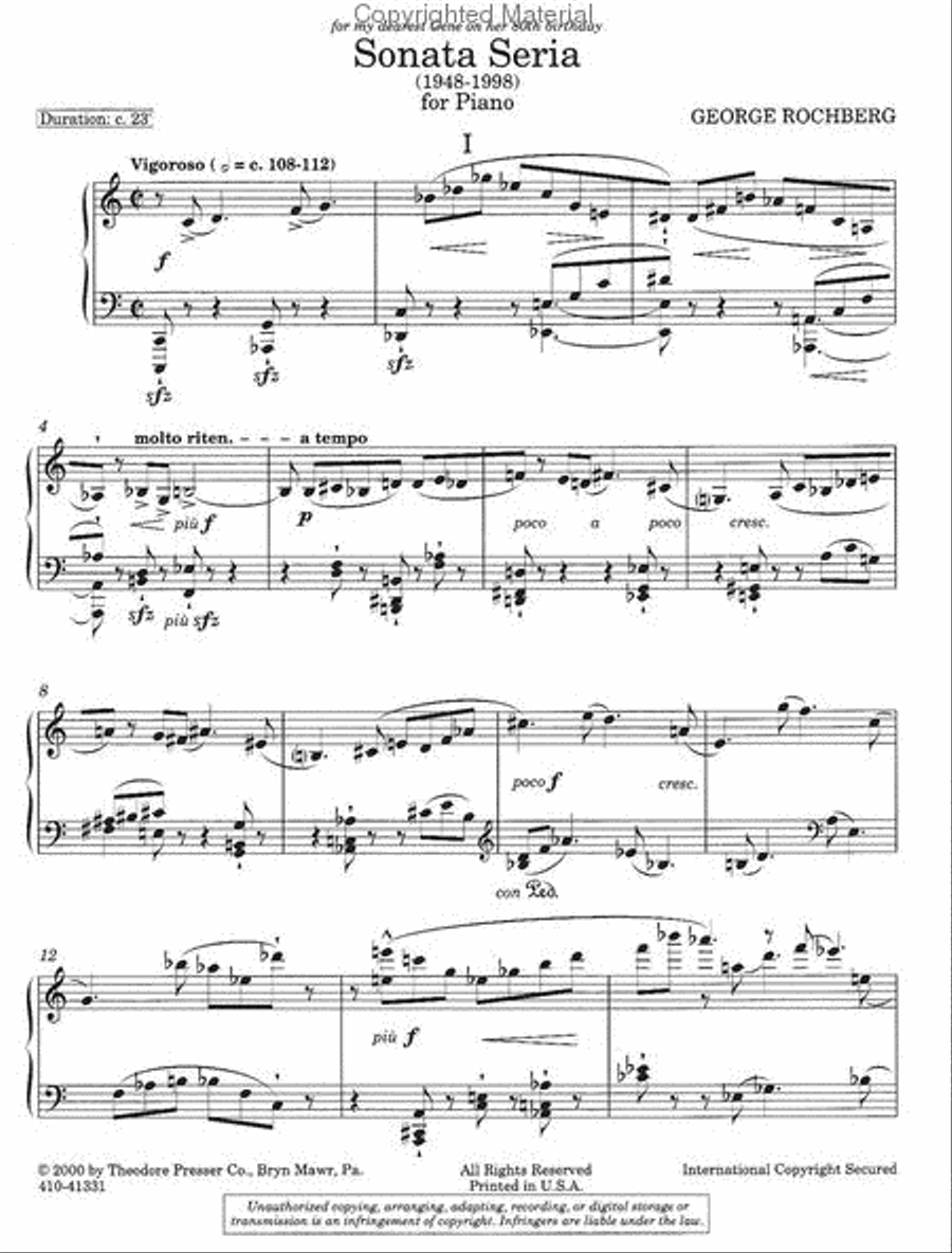 Sonata Seria (1948-1998) Sonata Seria (1948-1998) Chamber Music scores gallery preview page 2