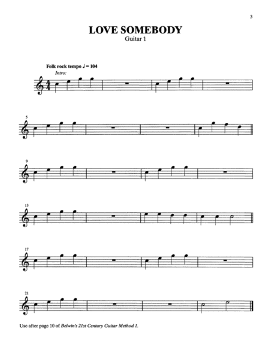 Belwin's 21st Century Guitar Ensemble 1 Guitar Ensemble scores gallery preview page 4