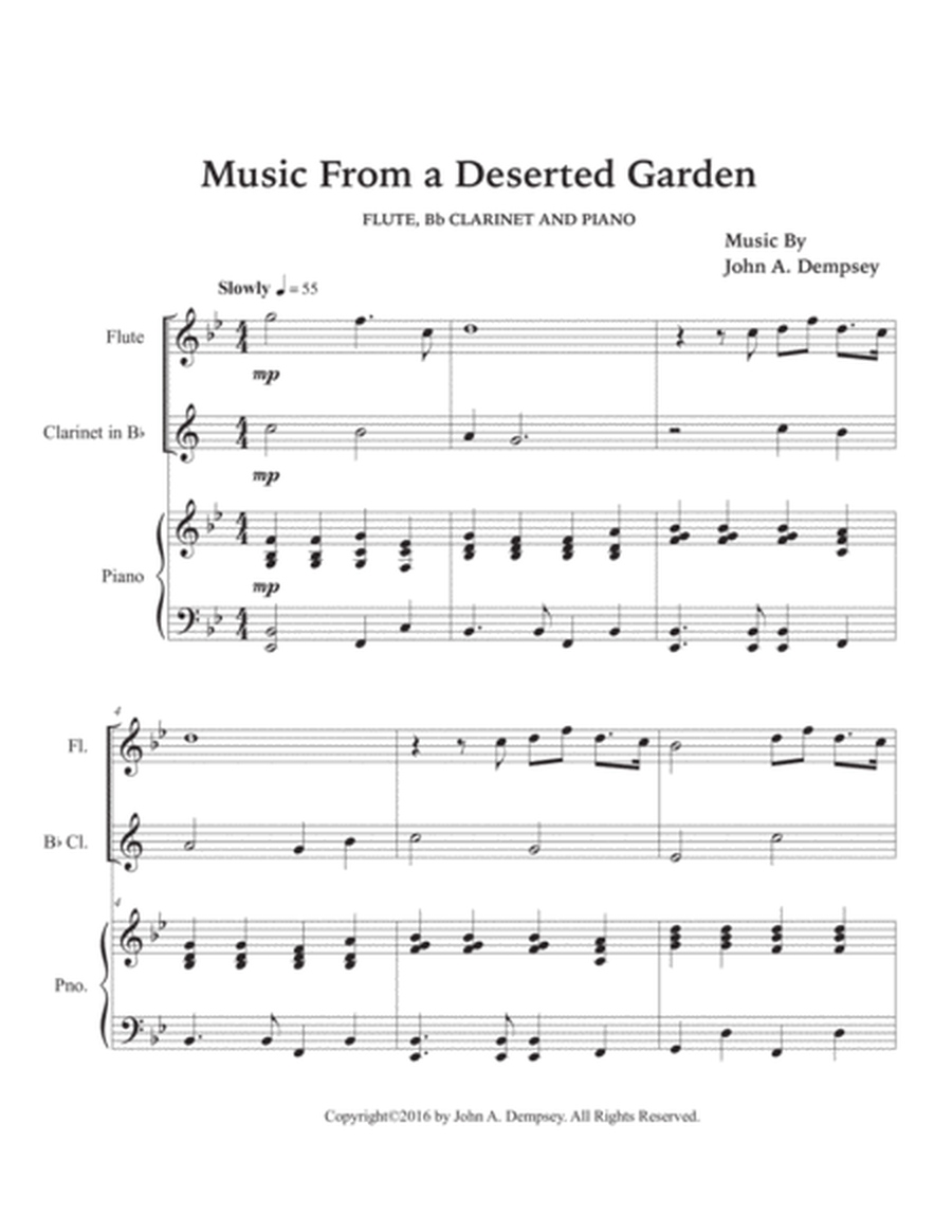 Music From a Deserted Garden (Trio for Flute, Clarinet and Piano) image number null