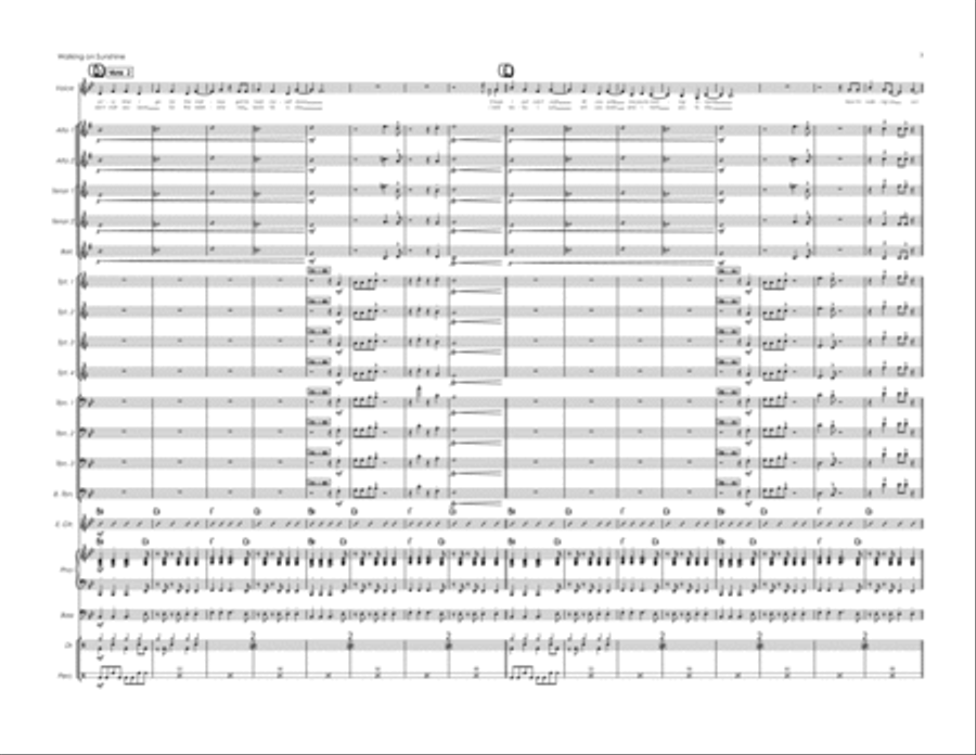 Walking On Sunshine Jazz Ensemble scores gallery preview page 3