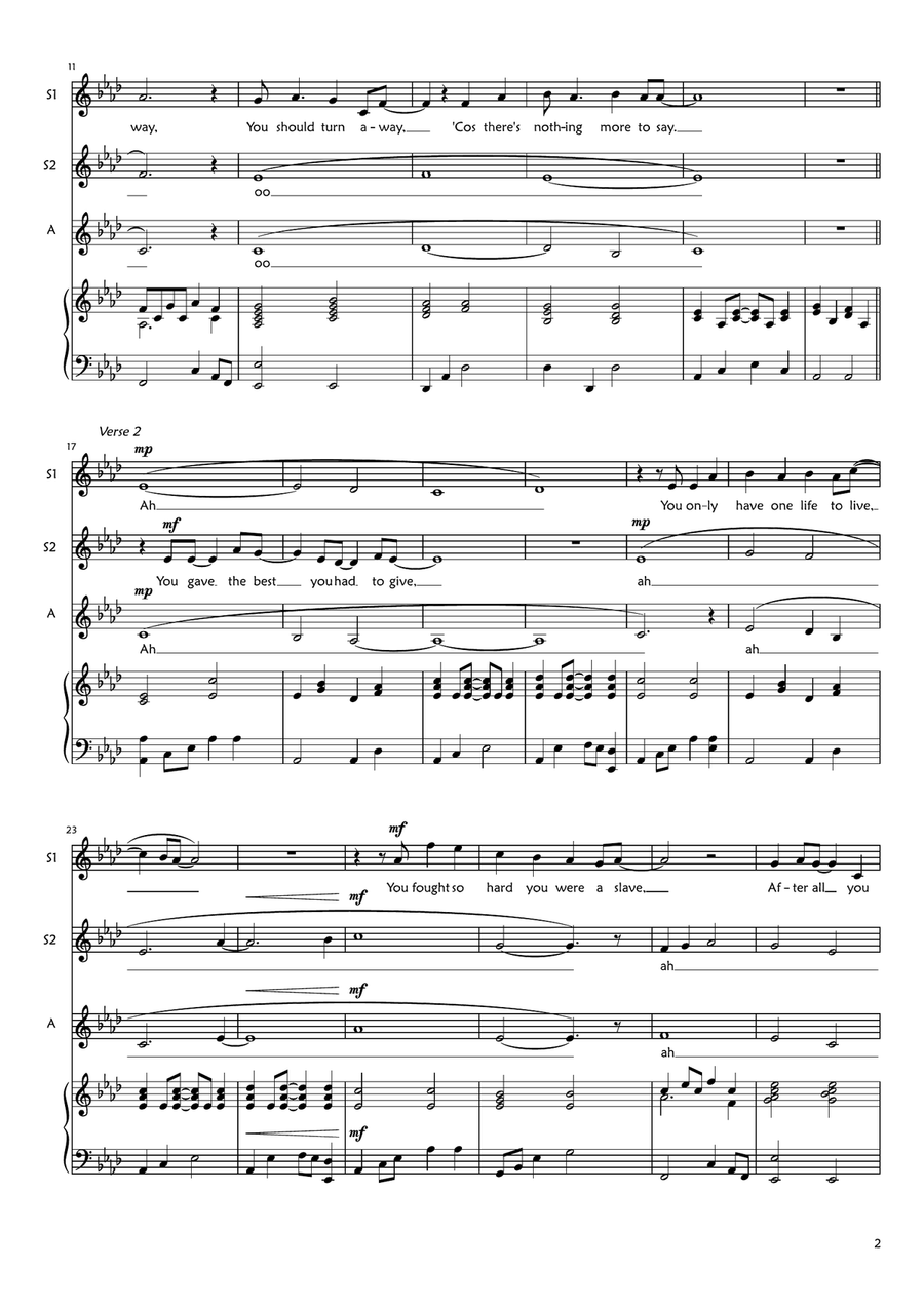 Nothing Left To Lose SSA scores gallery preview page 2