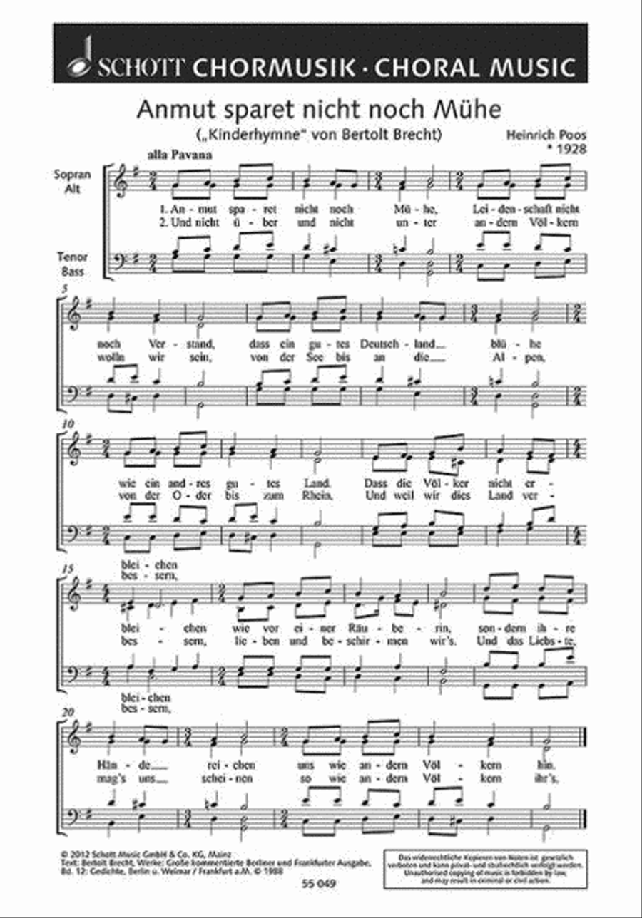 Anmut sparet nicht noch Mühe 4-Part scores gallery preview page 1