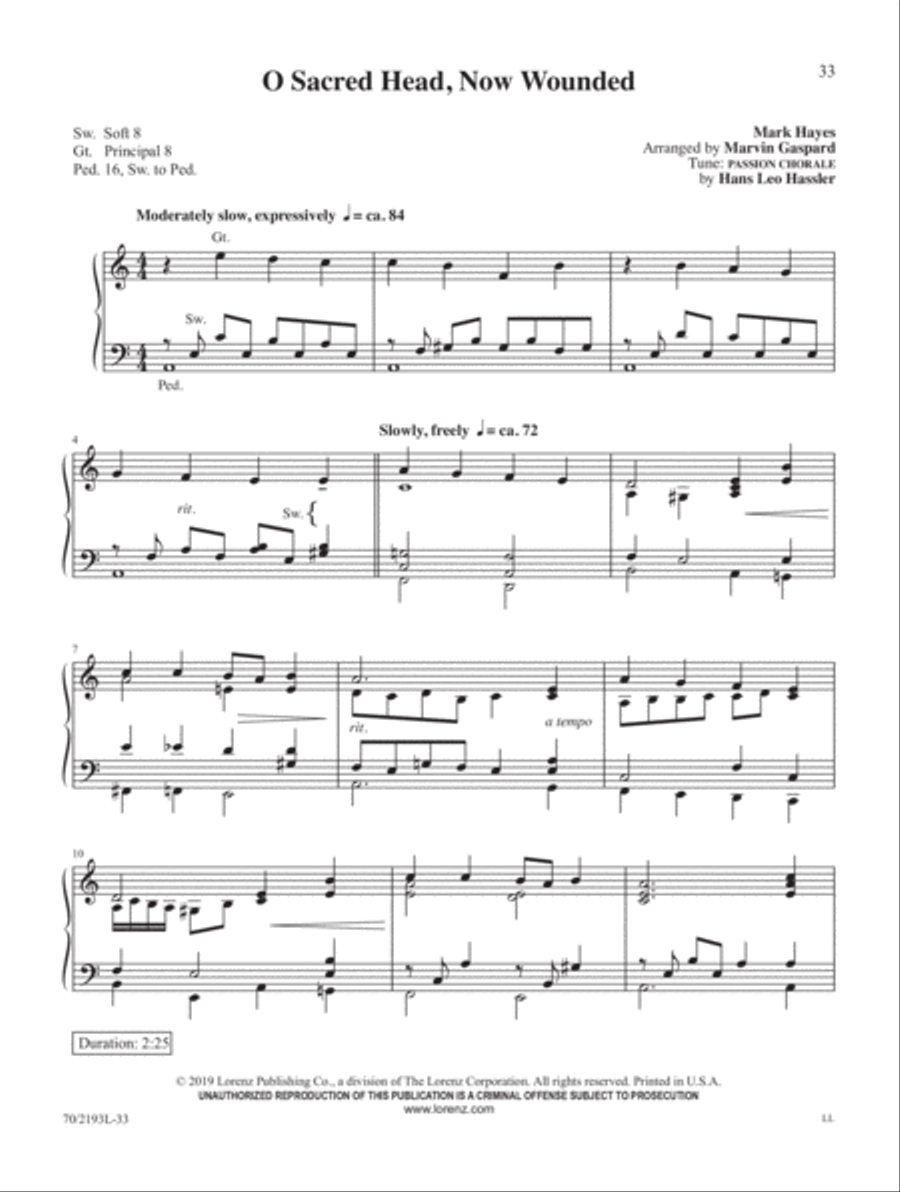 Mark Hayes: Miniatures for Organ Organ Solo scores gallery preview page 18
