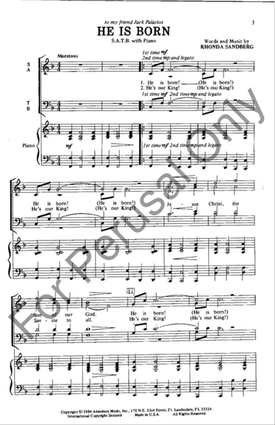 He Is Born 4-Part scores gallery preview page 2